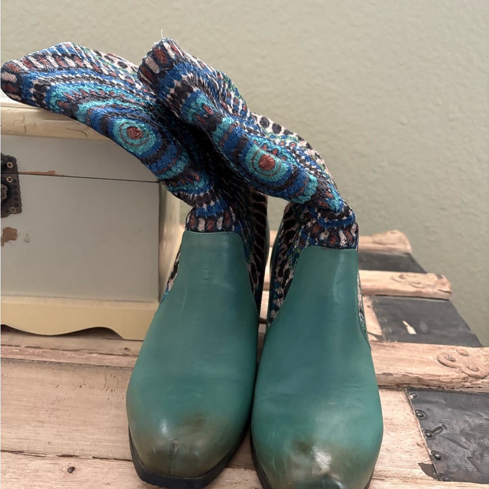 Colorful Patterned Ankle Boots